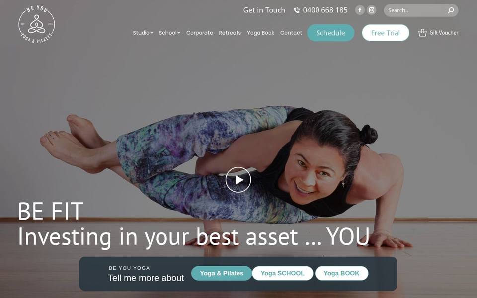Be You Yoga website