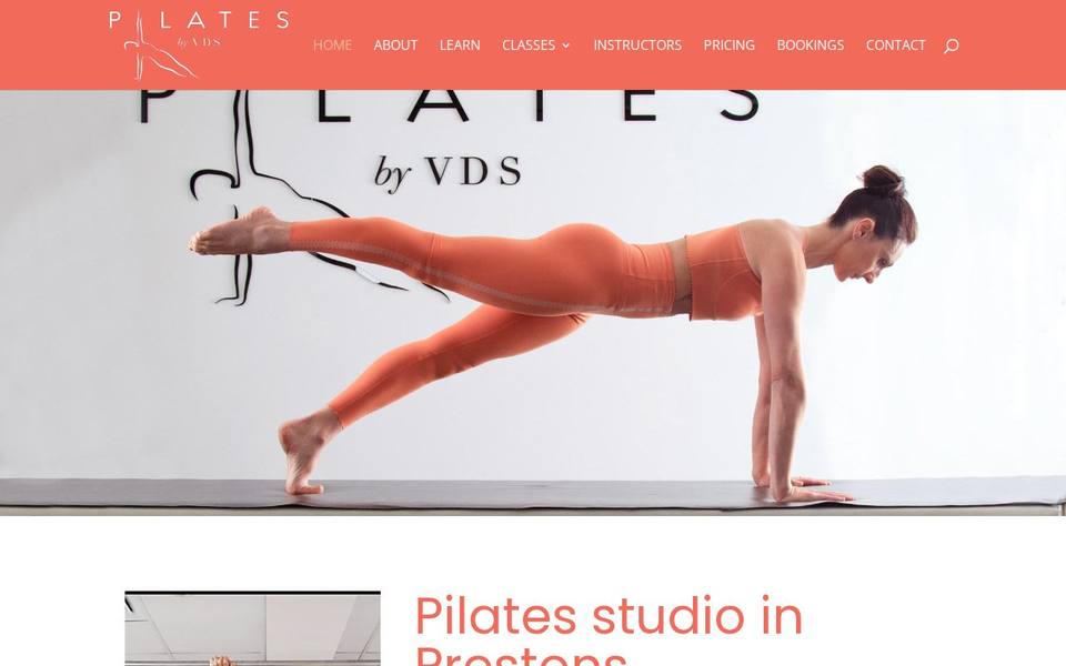 Pilates by VDS website