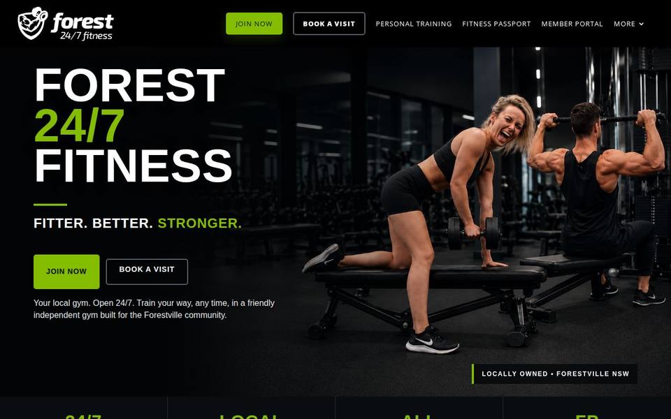 Forest 24/7 Fitness website