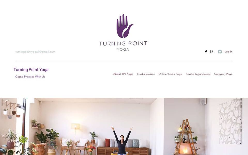 Turning Point Yoga website