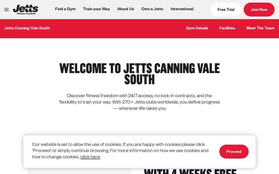 Jetts Canning Vale South website