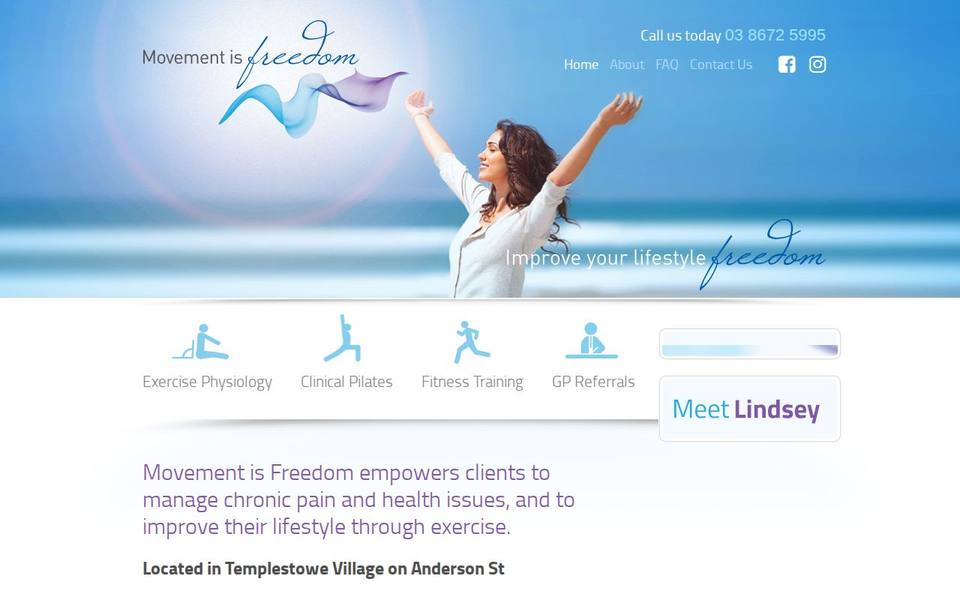 Movement is Freedom website