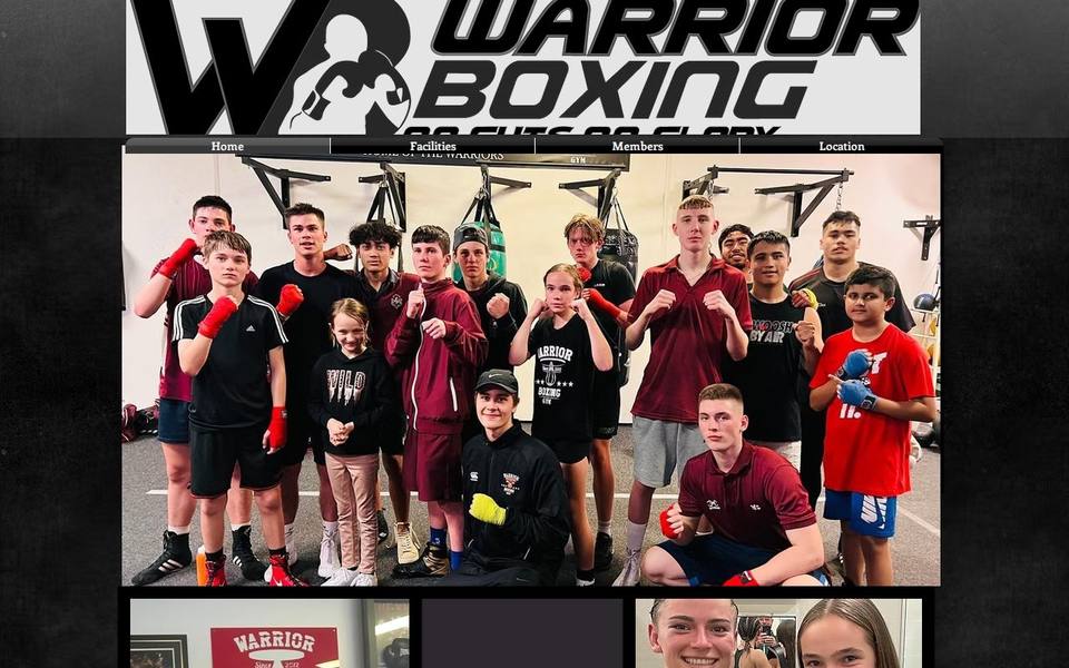 Warrior Boxing GYM website