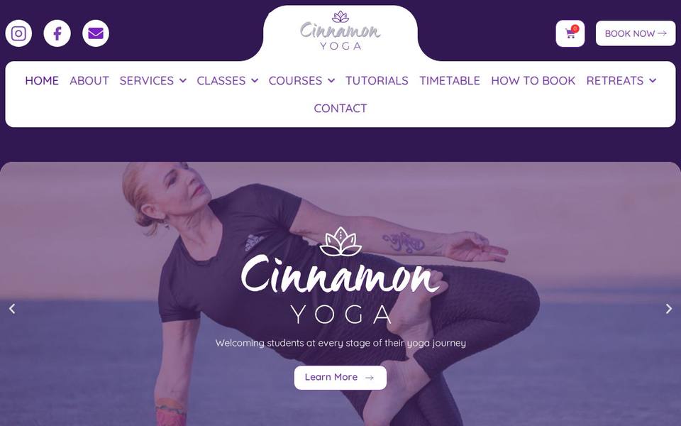 Cinnamon Yoga Studio website