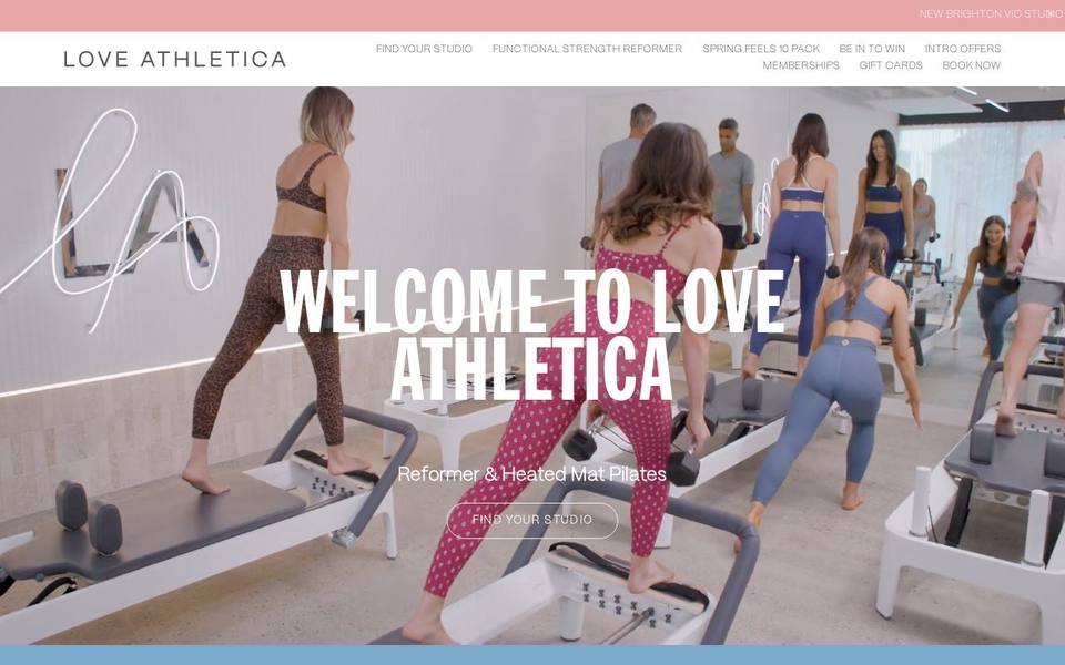 Love Athletica website