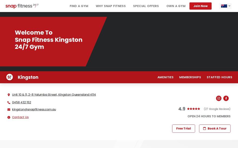 Snap Fitness Kingston website