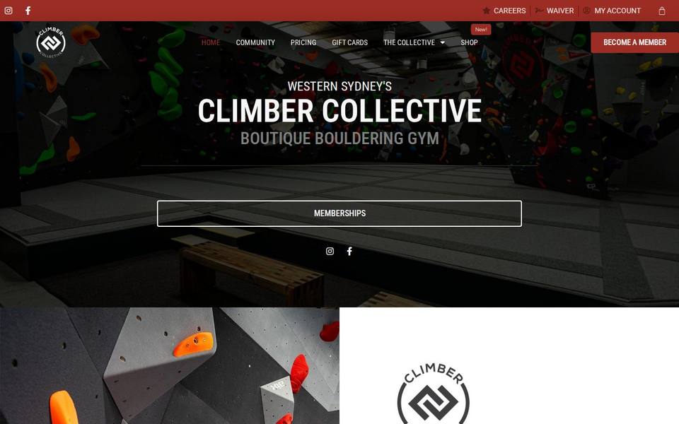 Climber Collective Penrith website
