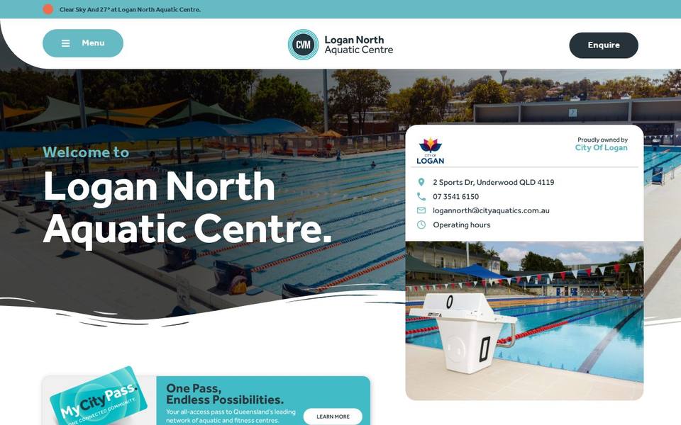 Logan North Aquatic and Fitness Centre website