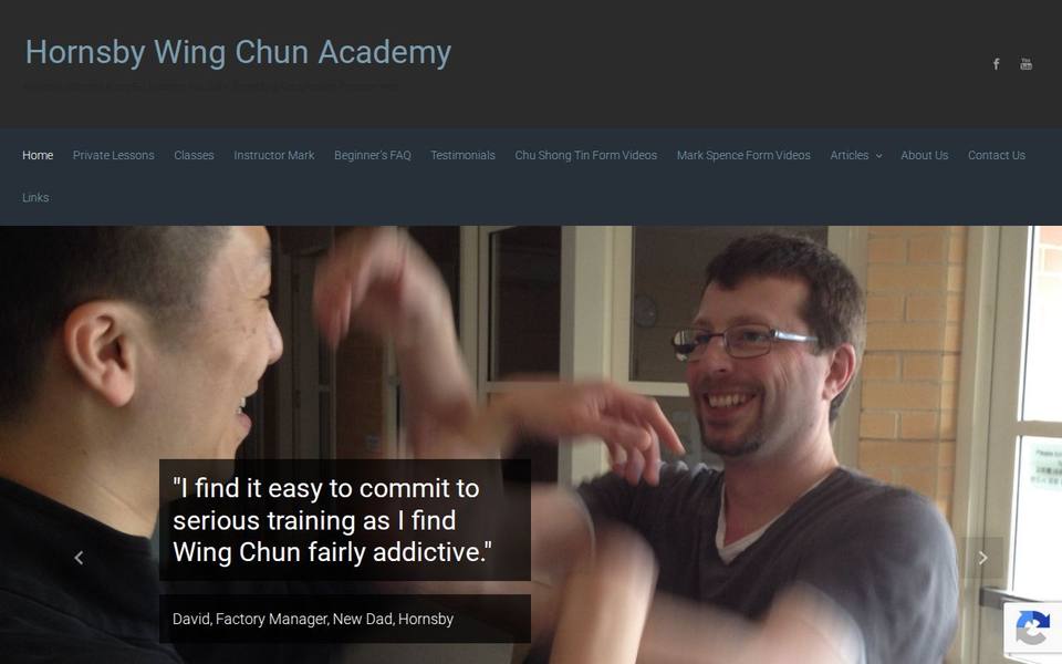 Hornsby Wing Chun Academy website