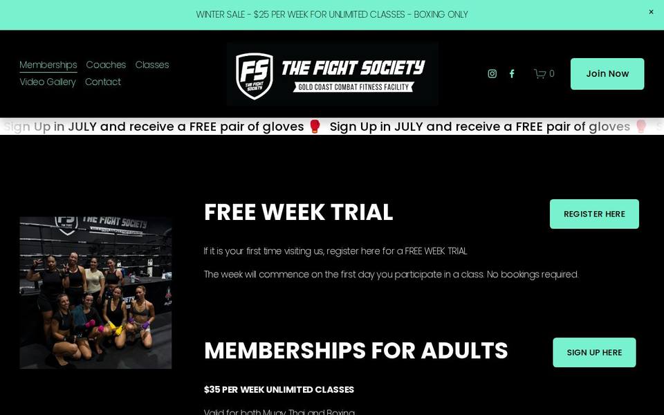 The Fight Society website