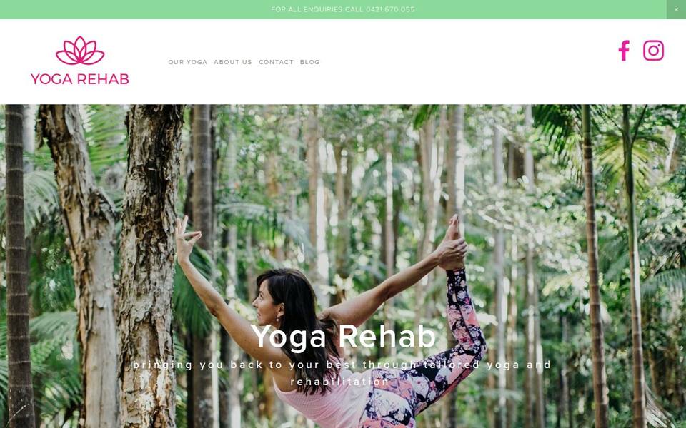 Yoga Rehab website