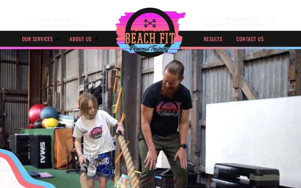 Beach Fit Personal Training website