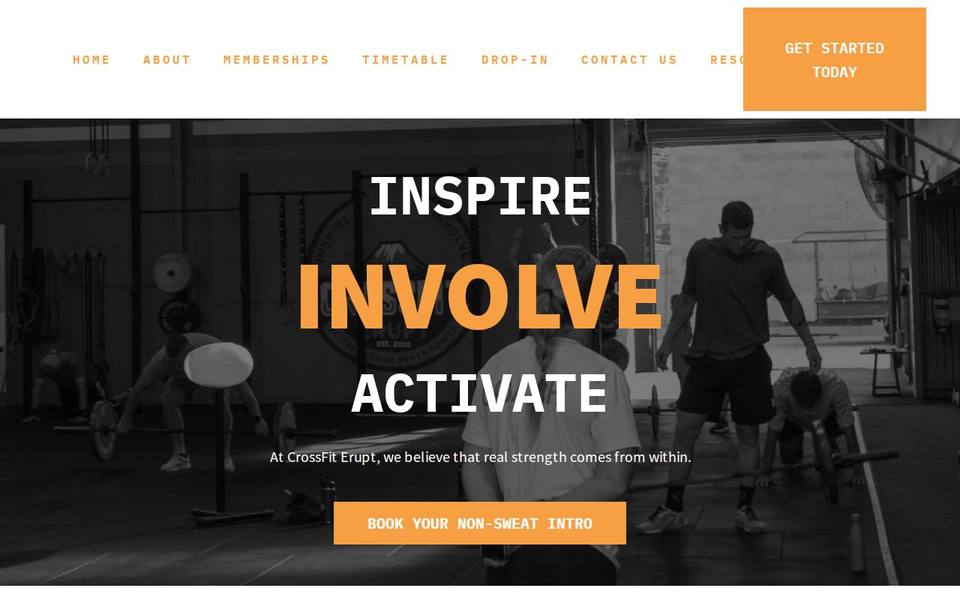 CrossFit Erupt website