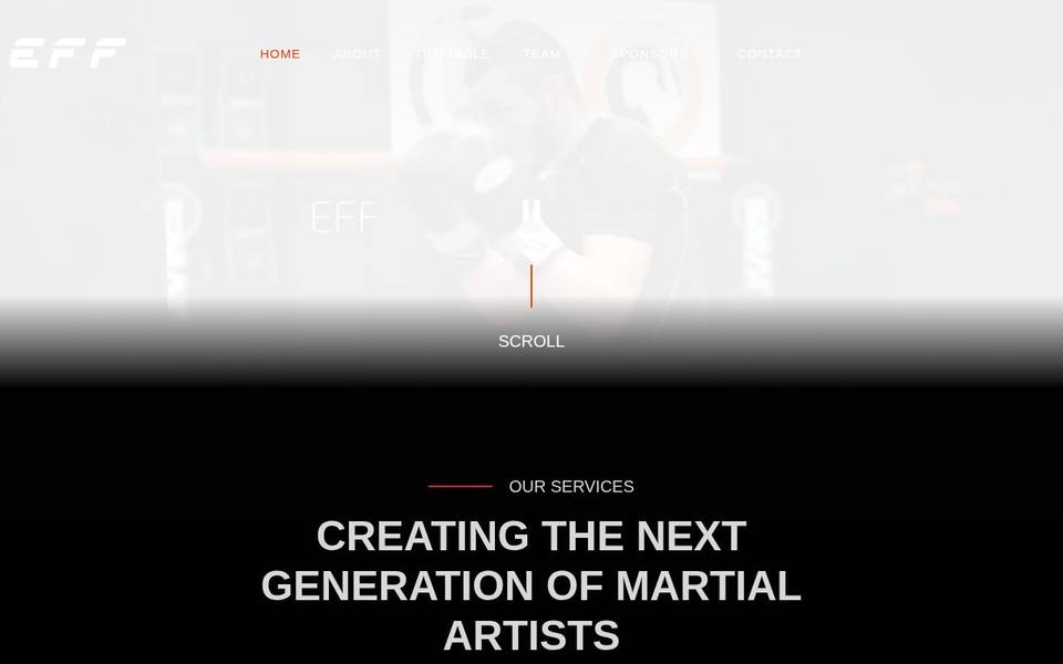 Elite Fight Force website