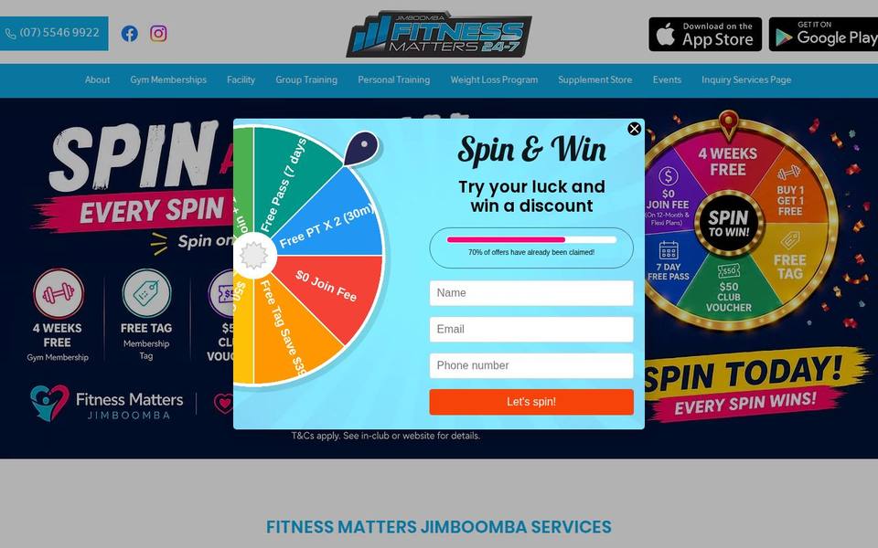 Fitness Matters Jimboomba website