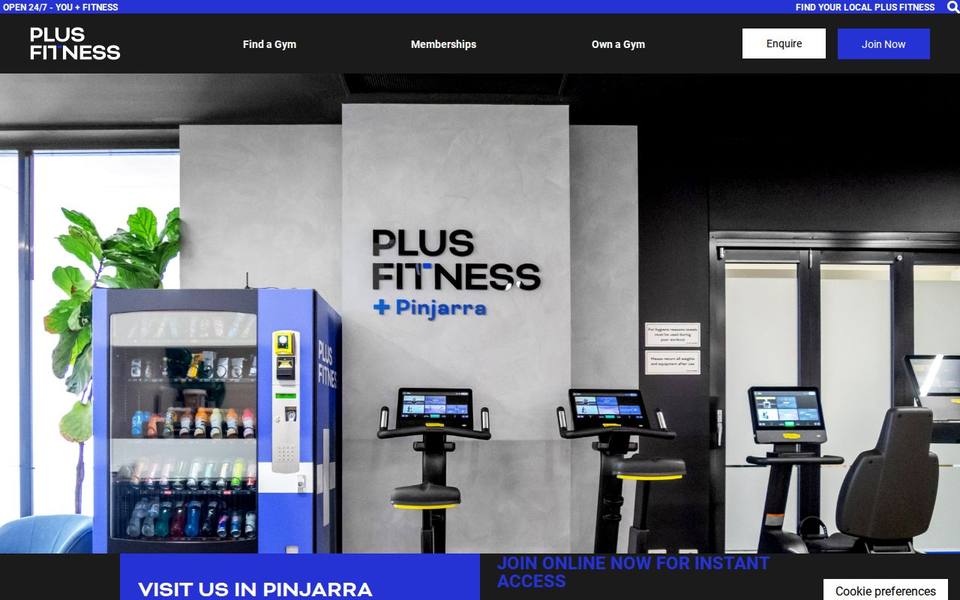 Plus Fitness Pinjarra website