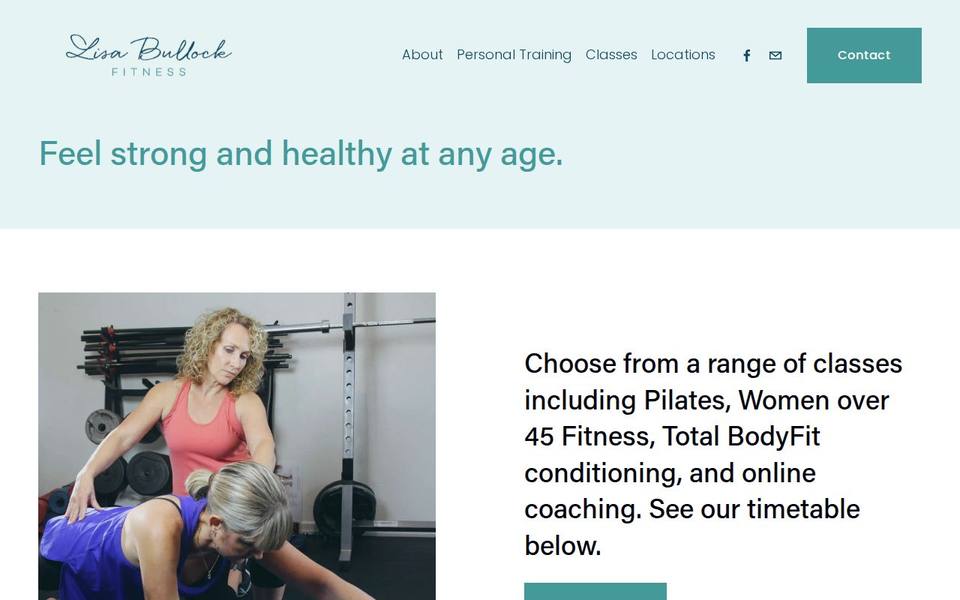 Lisa Bullock Fitness website
