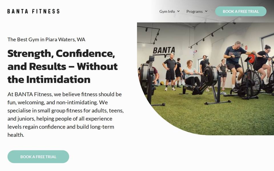 BANTA Fitness website