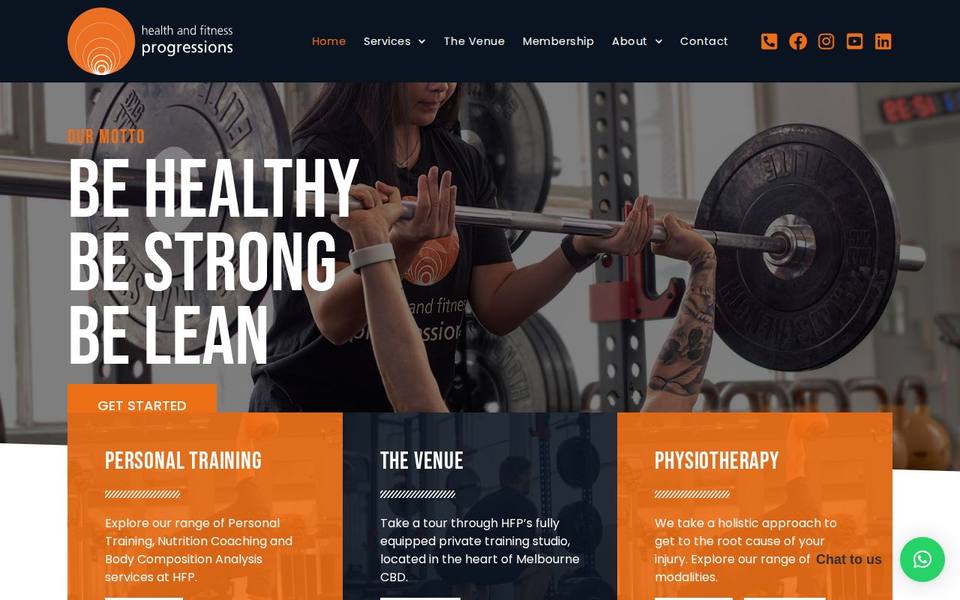 Health and Fitness Progressions website