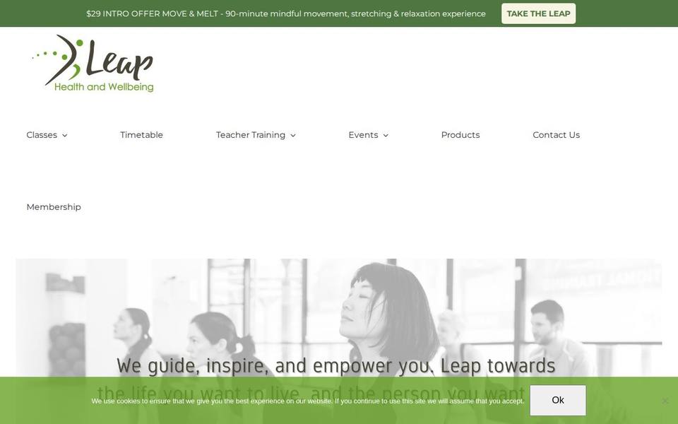 Leap Health and Wellbeing website