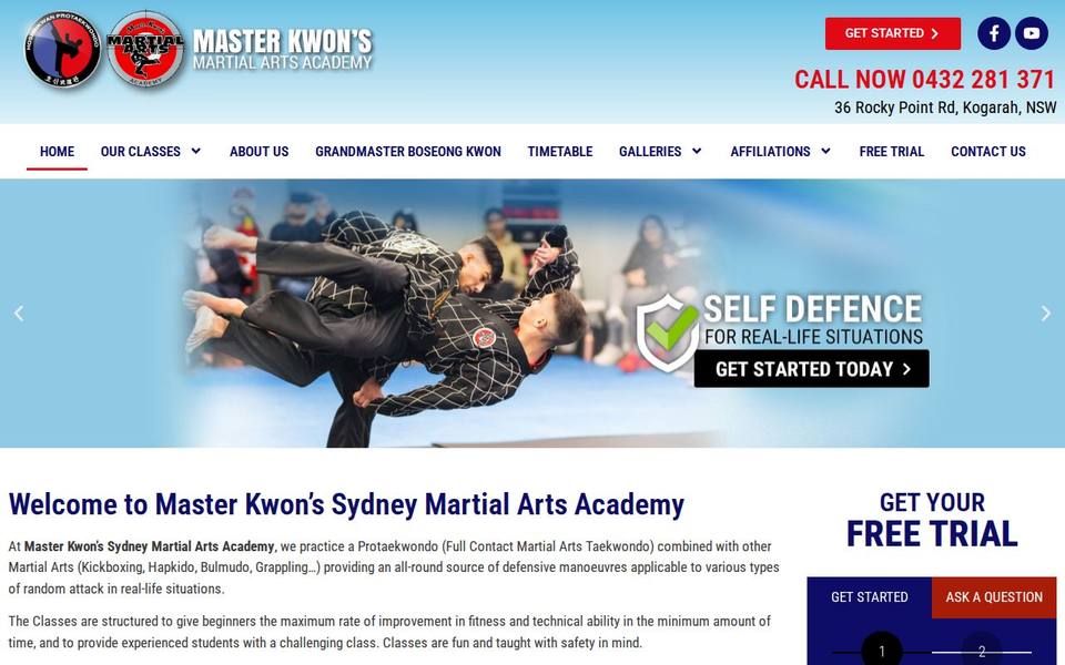 Master Kwon's Martial Arts Academy website