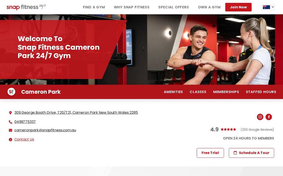 Snap Fitness Cameron Park website