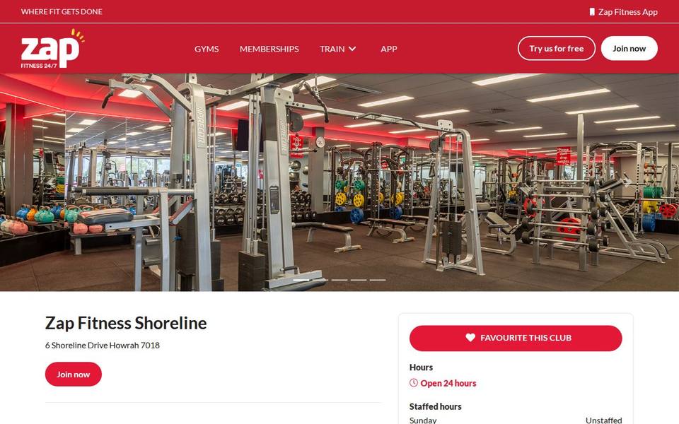 Zap Fitness Shoreline website