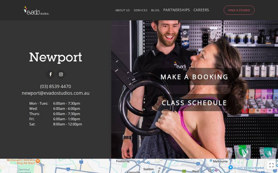 Evado Studios Newport website