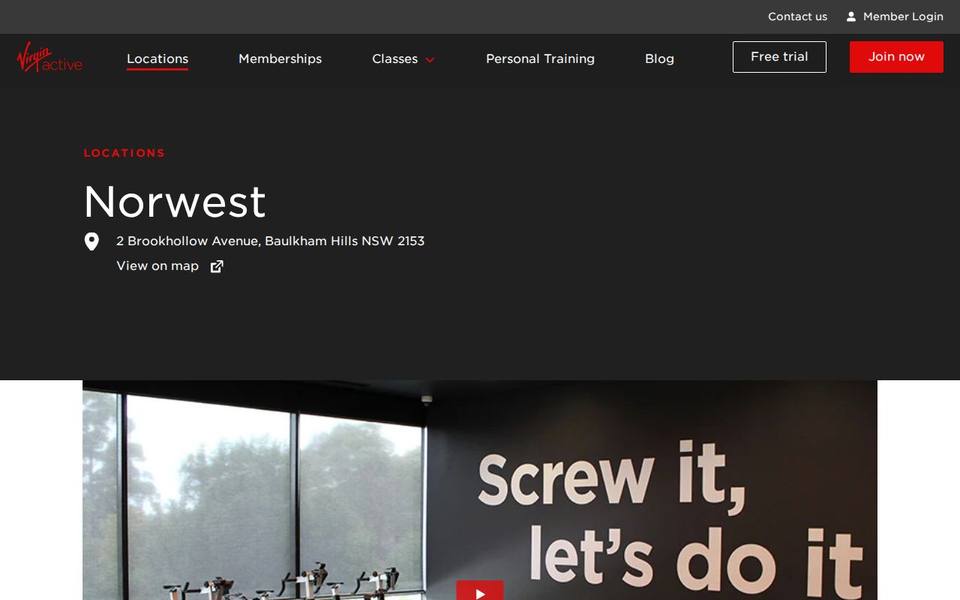 Virgin Active Norwest website