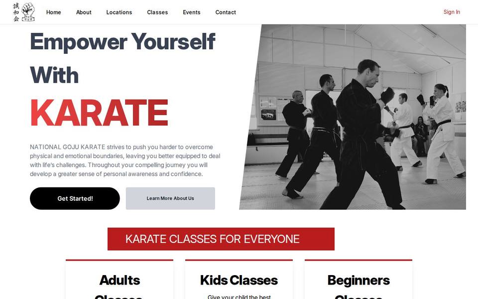 National Goju Karate website