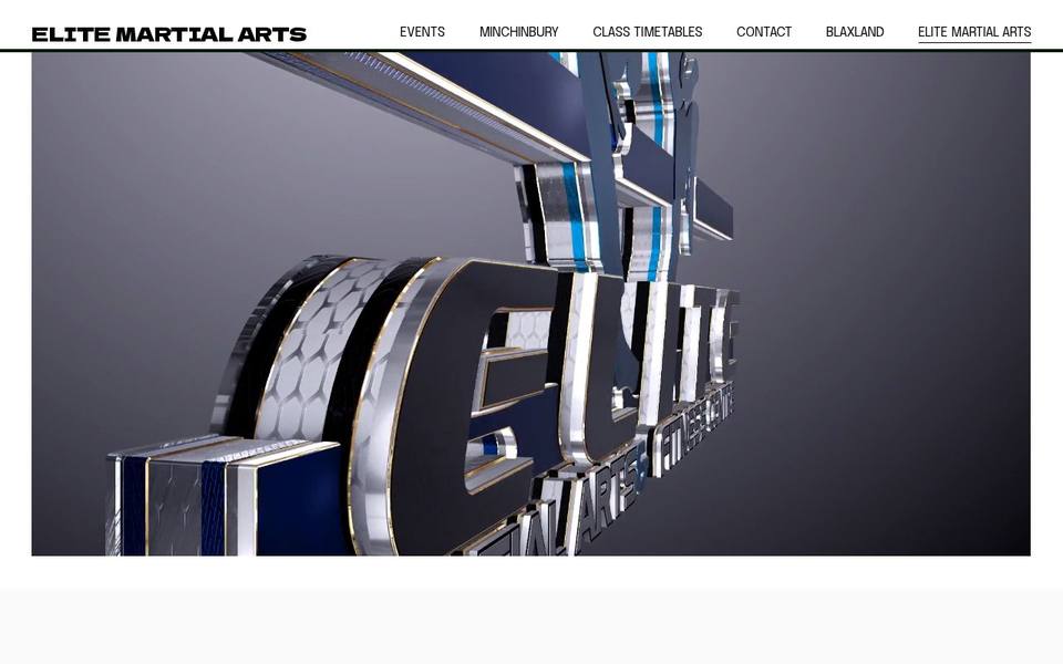 Elite Martial Arts website