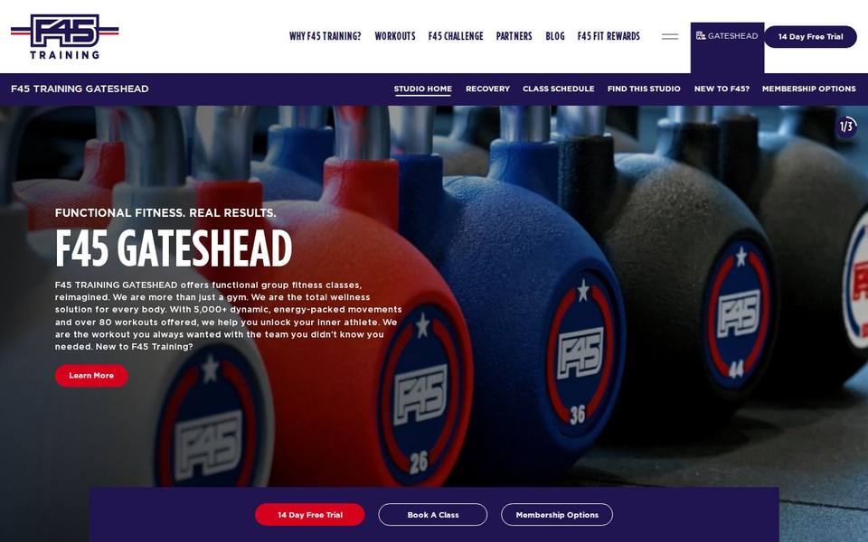 F45 Gateshead website