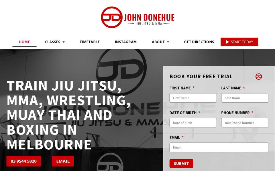 John Donehue Jiu Jitsu and MMA website