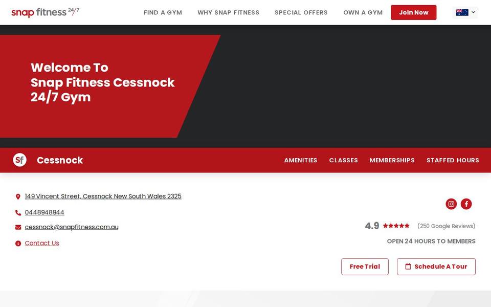 Snap Fitness Cessnock website