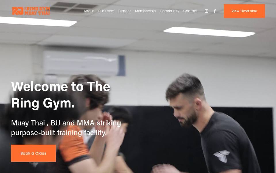 The Ring Gym website