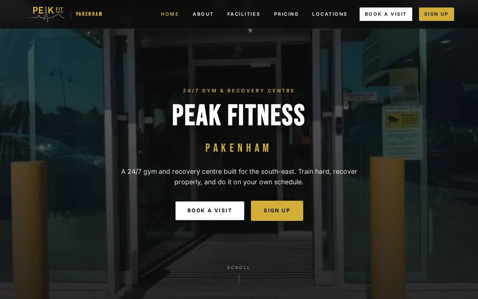 Peak Fitness 247 Gym and Recovery Centre Pakenham website