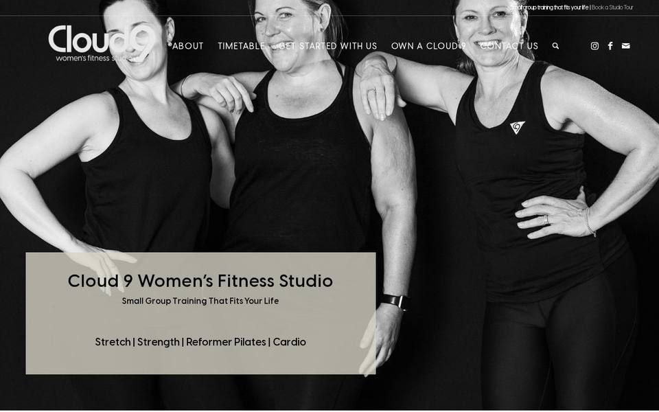 Cloud 9 Woman's Fitness Studio website