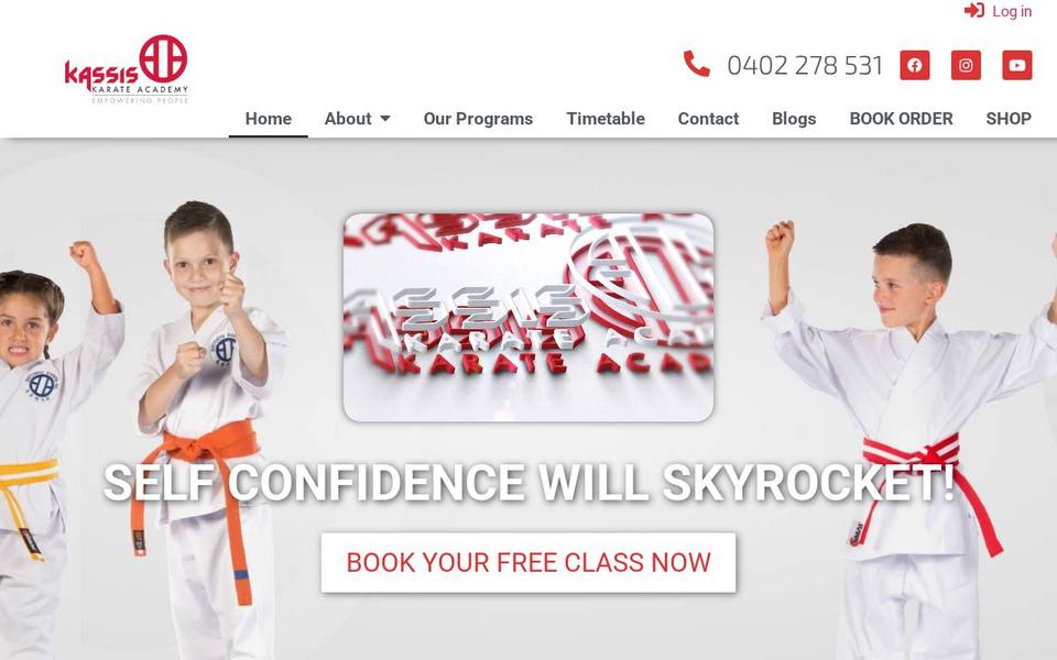 Kassis Karate Academy website