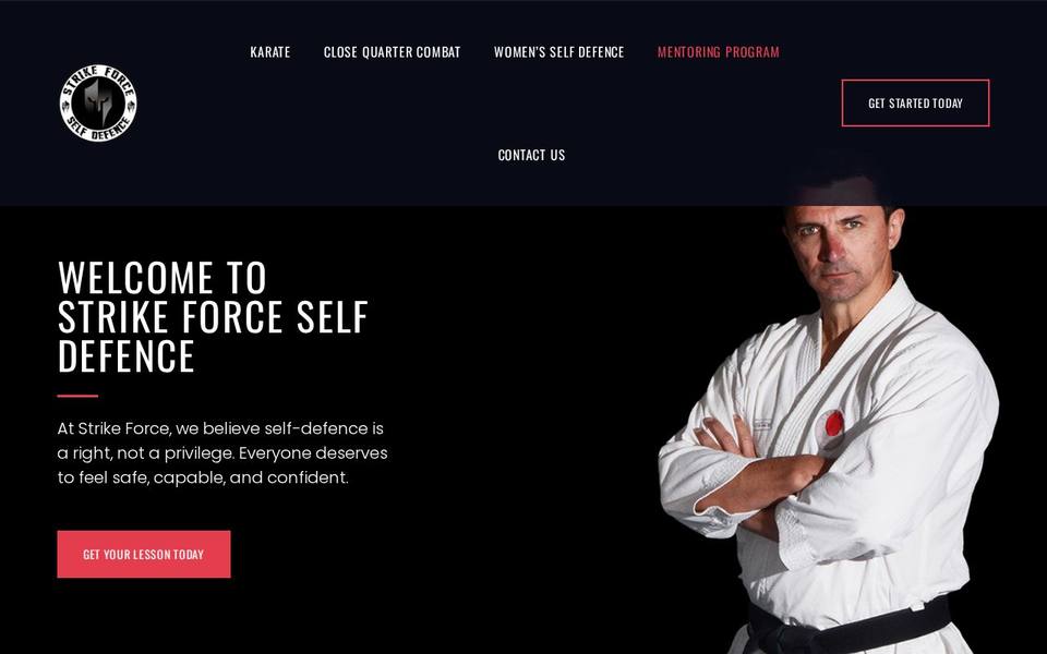 Strike Force Self Defence website