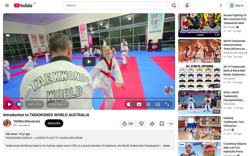 Taekwondo World website