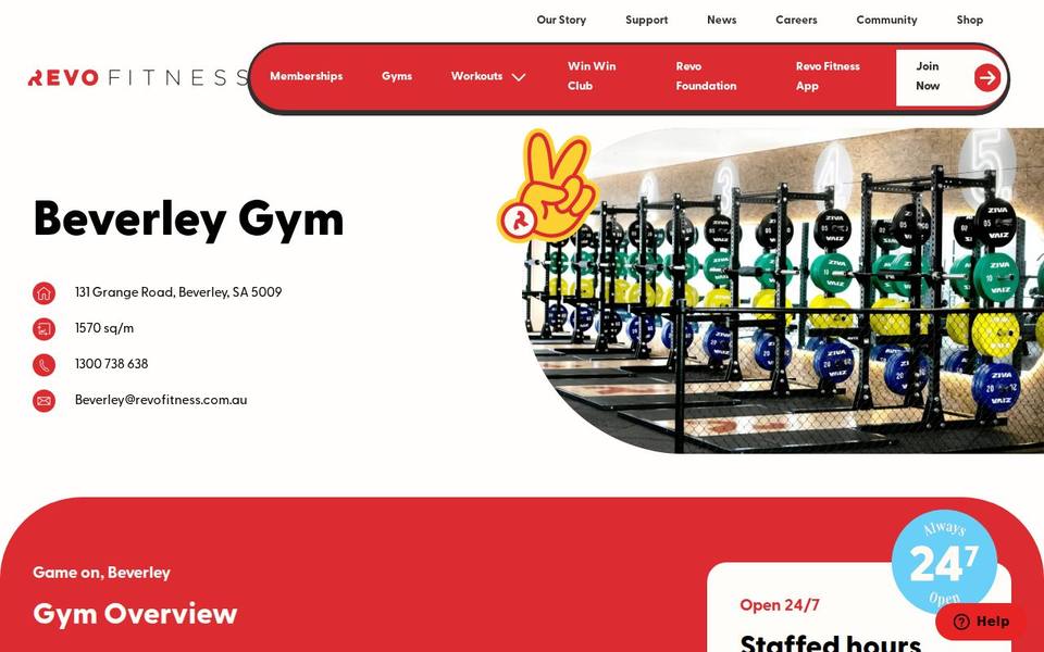 Revo Fitness Beverley website