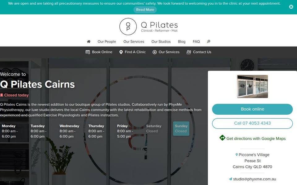 Q Pilates website