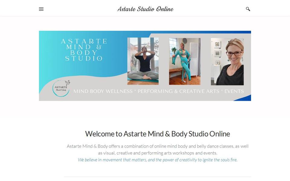 Astarte Mind and Body website