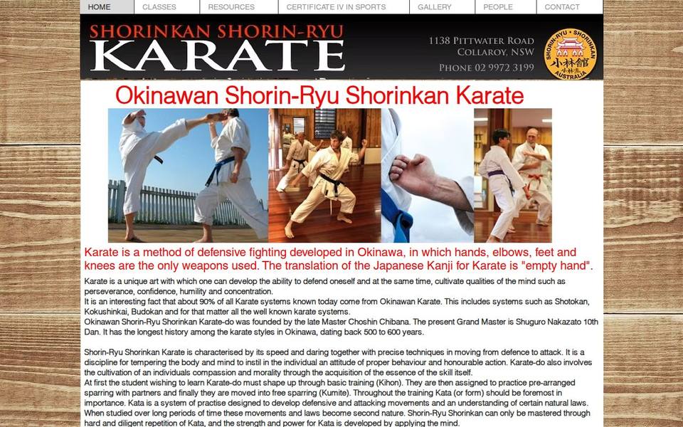 Shorinkan Shorin-Ryu Karate website