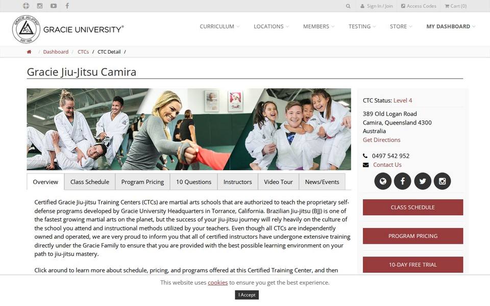 Gracie Jiu-jitsu website