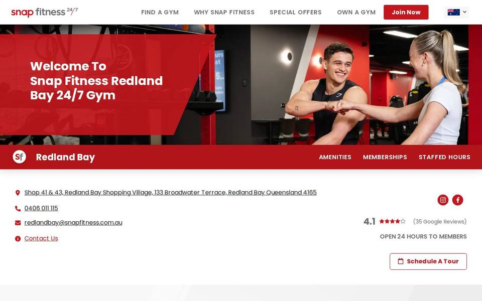 Snap Fitness Redland Bay website