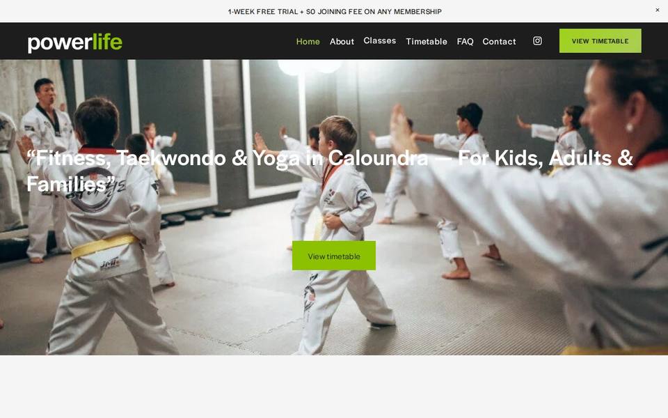 Powerlife Fitness Martial Arts Yoga website