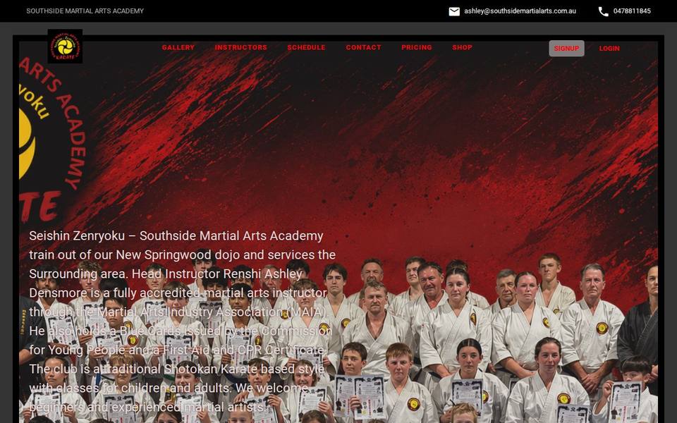 Southside Martial Arts Seishin Zenryoku Karate website