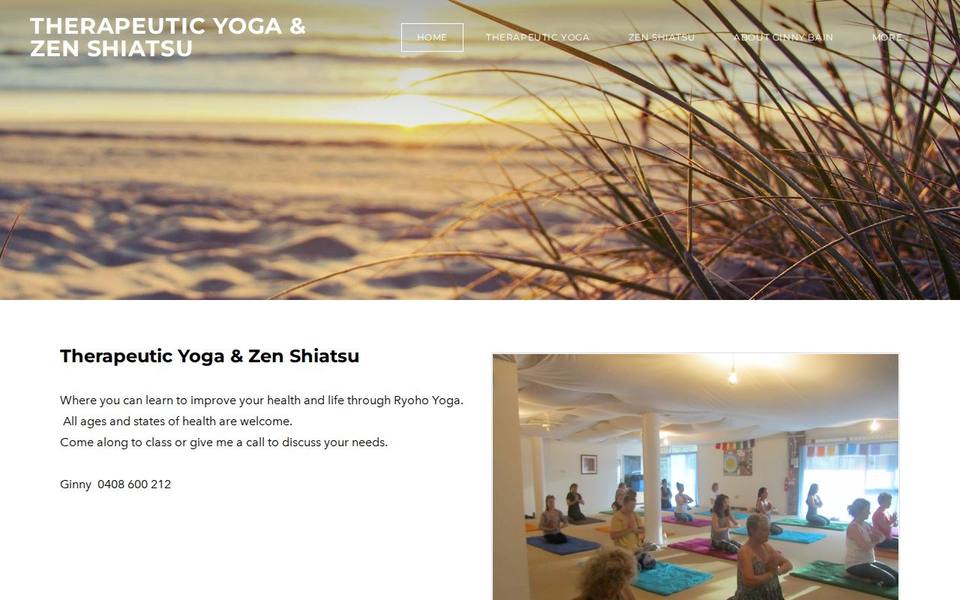 Therapeutic Yoga and Zen Shiatsu website