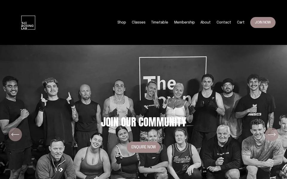 The Boxing Lab website
